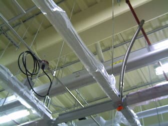 Cleanroom Construction: Smoke detectors & fire sprinklers