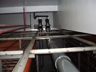 儲冰系統施工-上蓋板支架及回水分佈管
