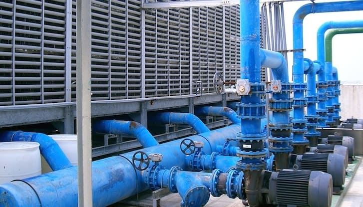 process cooling system, process cooling water